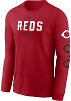 Nike Cincinnati Reds Red Sleeve Repeater Long T Shirt