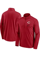 Nike Cincinnati Reds Mens Red Franchise Logo Pacer Long Sleeve Qtr Zip Pullover