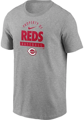 Nike Cincinnati Reds Grey Property Short Sleeve T Shirt