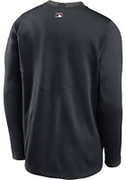 Nike Cleveland Guardians Mens Grey Authentic Thermal Long Sleeve Sweatshirt