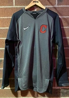 Nike Cleveland Guardians Mens Grey Authentic Thermal Long Sleeve Sweatshirt