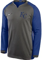 Nike Kansas City Royals Mens Grey Authentic Thermal Long Sleeve Sweatshirt
