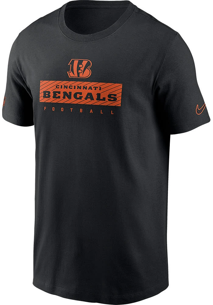 Nike Cincinnati Bengals Black Sideline Team Issue Short Sleeve T Shirt