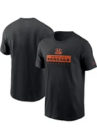 Nike Cincinnati Bengals Black Sideline Team Issue Short Sleeve T Shirt