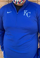 Nike Kansas City Royals Mens Blue Element Long Sleeve Qtr Zip Pullover