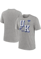 Nike Kentucky Wildcats Grey Diagonal Stacked Short Sleeve Fashion T Shirt