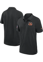 Nike Cincinnati Bengals Mens Black Sidline Dri Fit Short Sleeve Polo