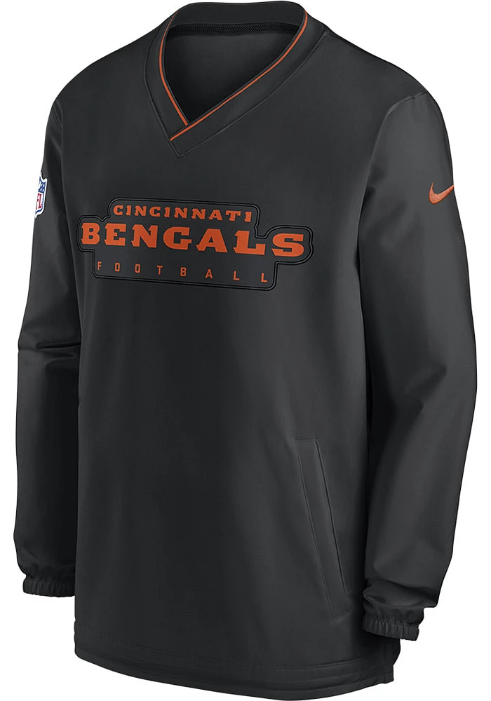 Nike Cincinnati Bengals Mens Black Sideline Windshirt Pullover Jackets