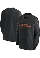 Nike Cincinnati Bengals Mens Black Sideline Windshirt Pullover Jackets