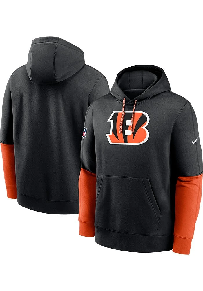 Nike Cincinnati Bengals Mens Black Sideline Club Long Sleeve Hoodie