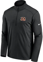 Nike Cincinnati Bengals Mens Black Pacer Design Long Sleeve Qtr Zip Pullover