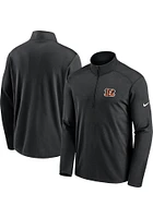 Nike Cincinnati Bengals Mens Black Pacer Design Long Sleeve Qtr Zip Pullover