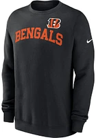 Nike Cincinnati Bengals Mens Black Club Long Sleeve Crew Sweatshirt