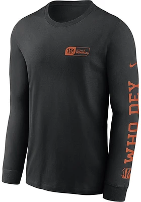 Nike Cincinnati Bengals Black Team Name Long Sleeve T Shirt