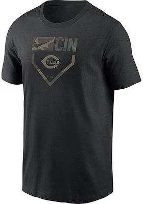 Nike Cincinnati Reds Black Camo Short Sleeve T Shirt