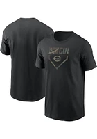 Nike Cincinnati Reds Black Camo Short Sleeve T Shirt