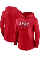 Nike Cincinnati Reds Womens Red Pregame Hooded Sweatshirt