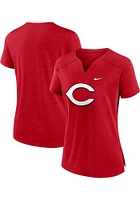 Nike Cincinnati Reds Womens Red Stack Short Sleeve T-Shirt