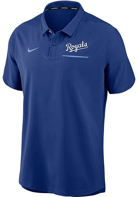 Nike Kansas City Royals Mens Blue Authentic Short Sleeve Polo