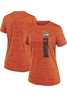 Nike Cincinnati Bengals Womens Orange Sideline Velocity T-Shirt