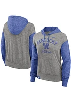 Nike Kentucky Wildcats Womens Grey Colorblock Hooded Sweatshirt