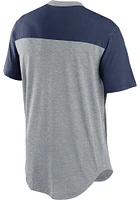 Nike Cleveland Guardians Grey Coop Henley Short Sleeve Fashion T Shirt