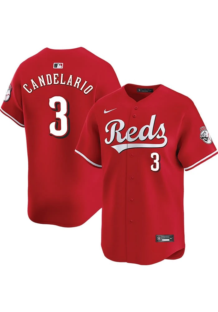 Jeimer Candelario Nike Cincinnati Reds Mens Red Alt Limited Baseball Jersey