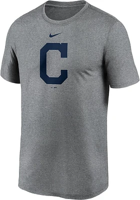Nike Cleveland Guardians Grey Logo Legend Short Sleeve T Shirt