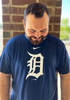 Nike Detroit Tigers Navy Blue Logo Legend Short Sleeve T Shirt