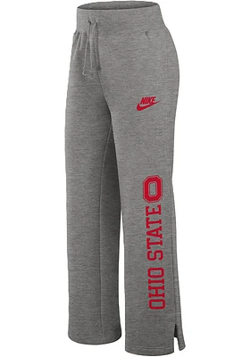 Nike Ohio State Buckeyes Womens Phoenix Grey Sweatpants