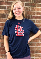 Nike St Louis Cardinals Navy Blue Logo Legend Short Sleeve T Shirt