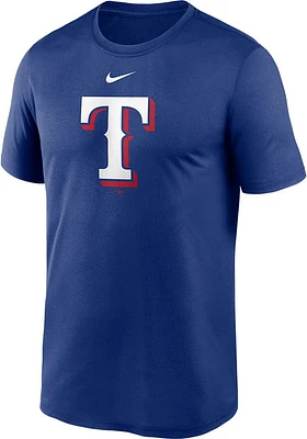 Nike Texas Rangers Blue Logo Legend Short Sleeve T Shirt