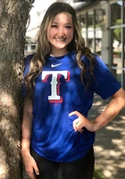 Nike Texas Rangers Blue Logo Legend Short Sleeve T Shirt