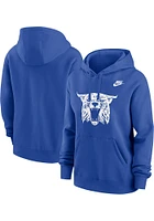 Nike Kentucky Wildcats Womens Blue Club Hooded Sweatshirt