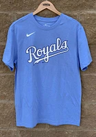 Nike Kansas City Royals Light Blue Wordmark Short Sleeve T Shirt
