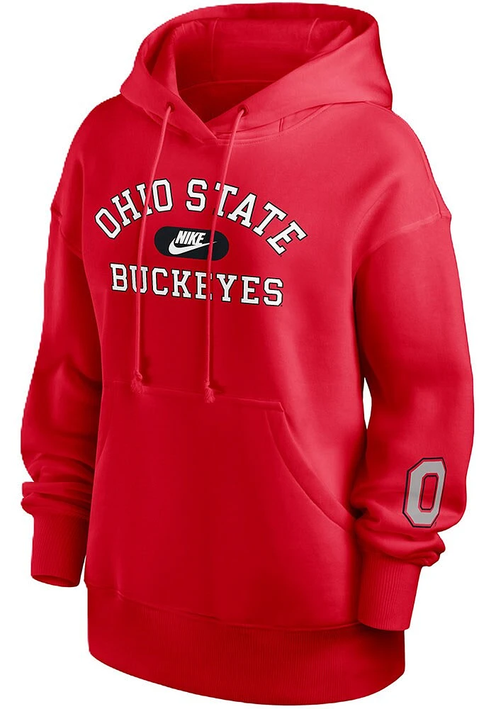 Nike Ohio State Buckeyes Womens Red Phoenix Hooded Sweatshirt