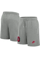 Nike Ohio State Buckeyes Mens Grey Fleece Graphic Shorts