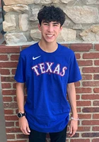 Nike Texas Rangers Blue Wordmark Short Sleeve T Shirt