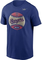Nike Texas Rangers Blue Coop Baseball Short Sleeve T Shirt
