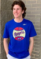 Nike Texas Rangers Blue Coop Baseball Short Sleeve T Shirt