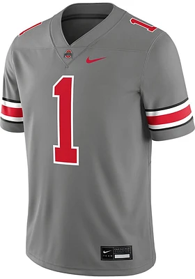 Nike Ohio State Buckeyes Dark Grey Alternate Game Football Jersey