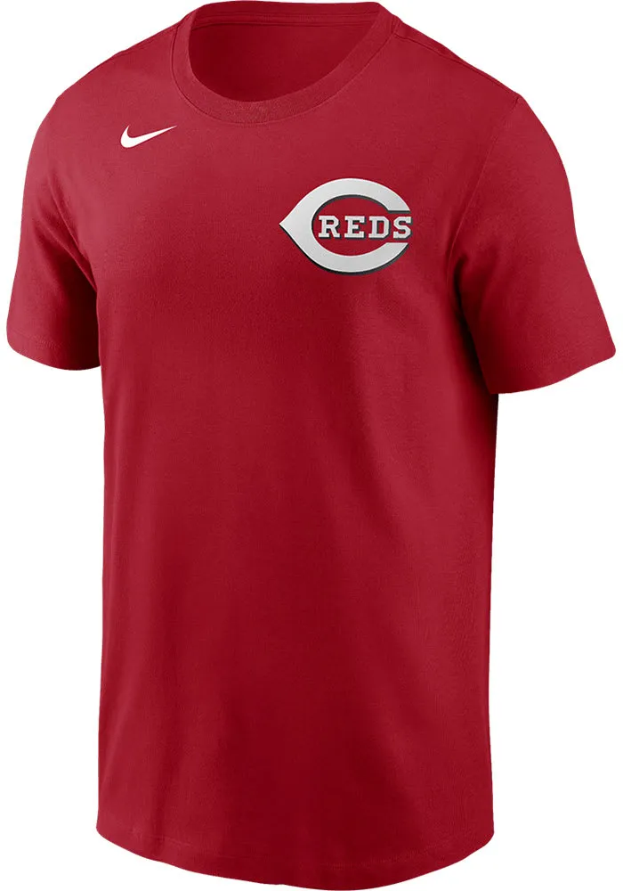 Nike Cincinnati Reds Red Wordmark Logo Short Sleeve T Shirt