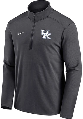 Nike Kentucky Wildcats Mens Grey Pacer Long Sleeve Qtr Zip Pullover