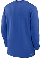 Nike Kentucky Wildcats Mens Blue Sideline Coach Long Sleeve Qtr Zip Pullover