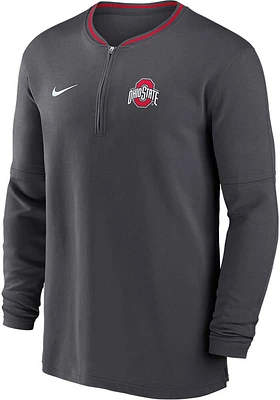 Nike Ohio State Buckeyes Mens Sideline Coach Long Sleeve 1/4 Zip Pullover