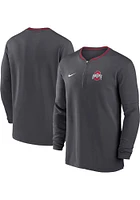 Nike Ohio State Buckeyes Mens Sideline Coach Long Sleeve 1/4 Zip Pullover