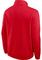 Nike Ohio State Buckeyes Mens Club Fleece Long Sleeve 1/4 Zip Pullover