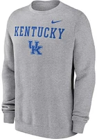 Nike Kentucky Wildcats Mens Primary Stack Long Sleeve Crew Sweatshirt