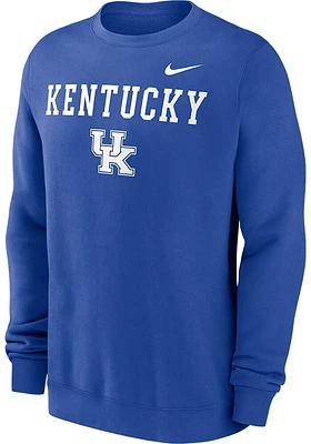 Nike Kentucky Wildcats Mens Primary Stack Long Sleeve Crew Sweatshirt