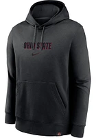 Nike Ohio State Buckeyes Mens Black Statement Club Long Sleeve Hoodie